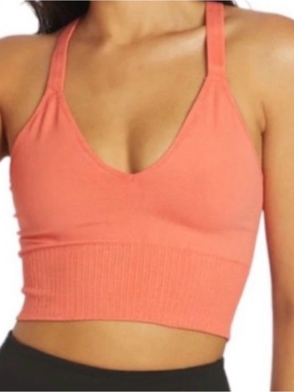 Free People Royal Blue V-Neck Strappy Crop Top - Picture 3 of 5